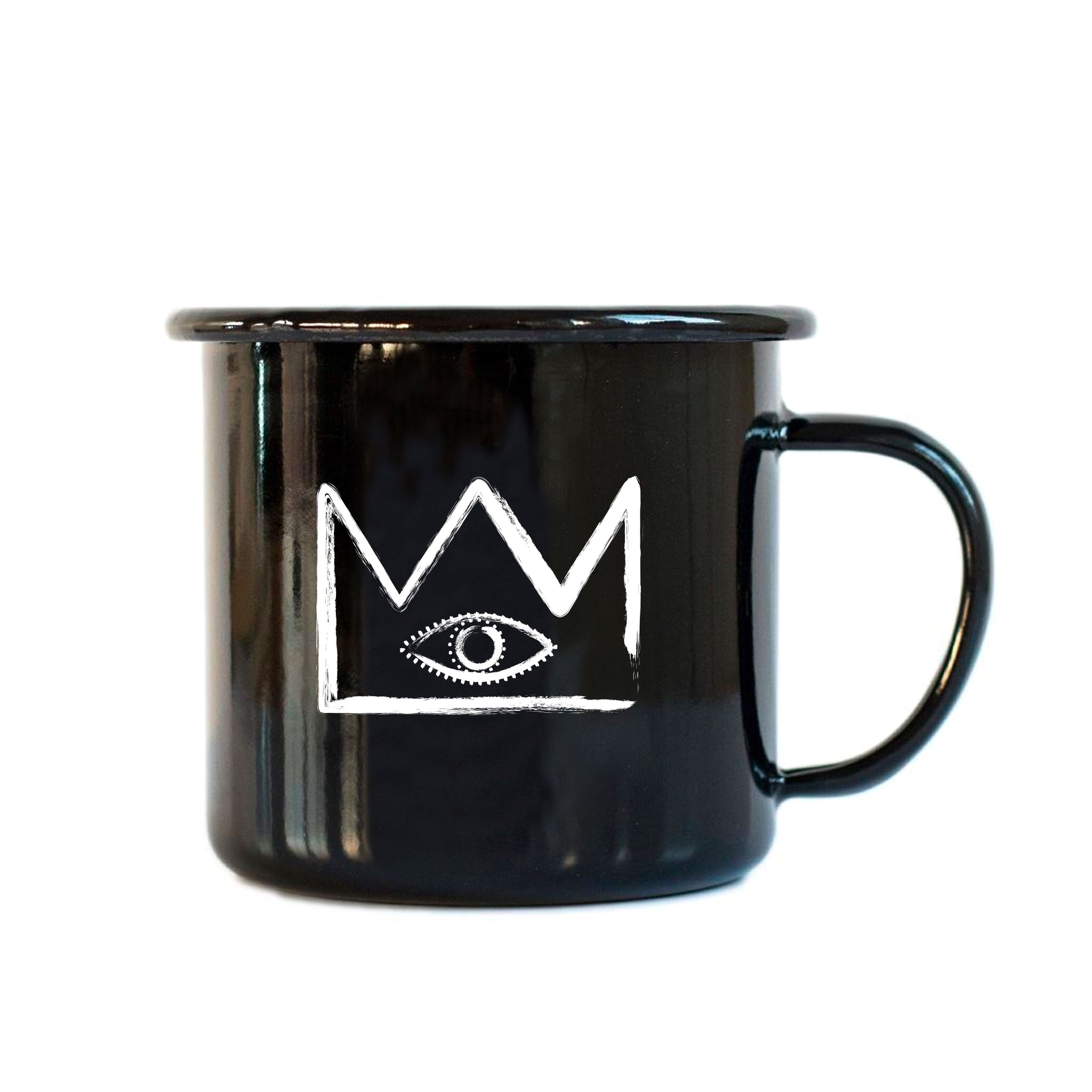 Enamelware Crown Mug (Black)