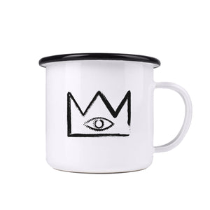 Enamelware Crown Mug (White)